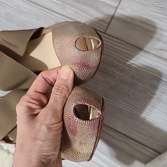 Louboutin Gold Heels - Picture 7 of 8